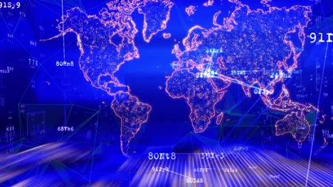 futuristic-technology-neon-world-map-background-Loop-concept-animation